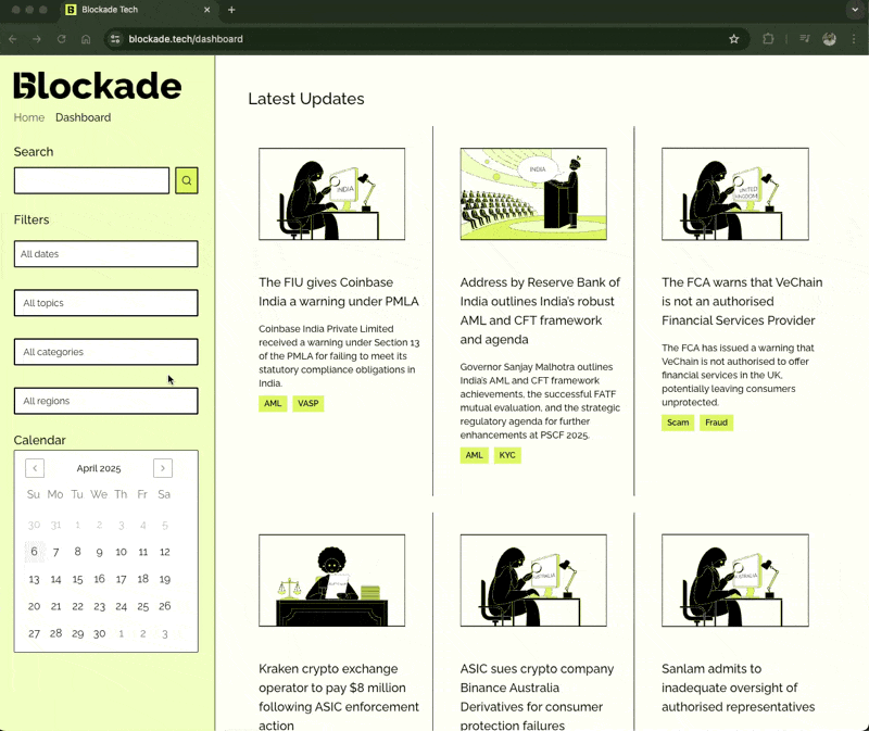 Blockade Dashboard Preview